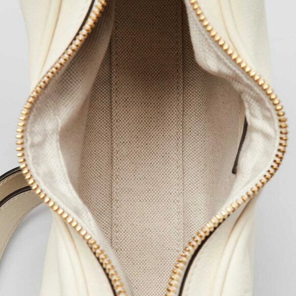 Gucci White Leather Vintage Web Small Attache Crossbody Bag - Picture 11 of 12